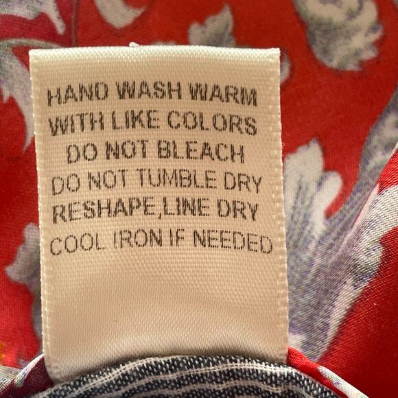 Aratta Silent Journey Mixed Print Flannel Chiffon Button Up Shirt Boho Size MED - Picture 15 of 15